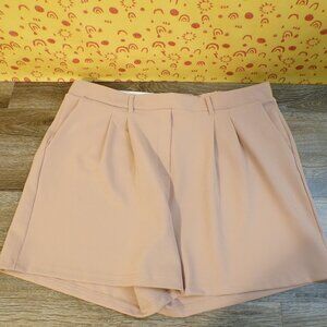 32 DEGREES COOL Women's NWT Pleated Pull-On Shorts Orange Size XL